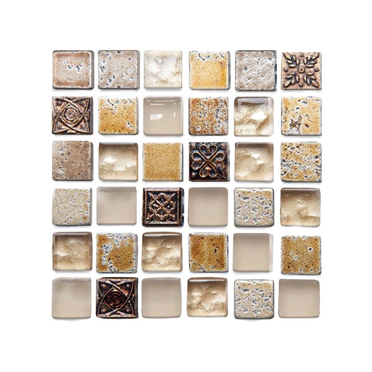 Avtoit | Plastic Peel & Stick Mosaic Tiles Mosaic Wallpaper with Square Shape