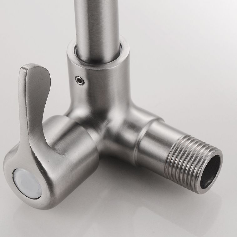 Avtoit | Modern Bridge Faucet 304 Stainless Steel Knob Handle Swivel Spout Wall Mounted Faucet