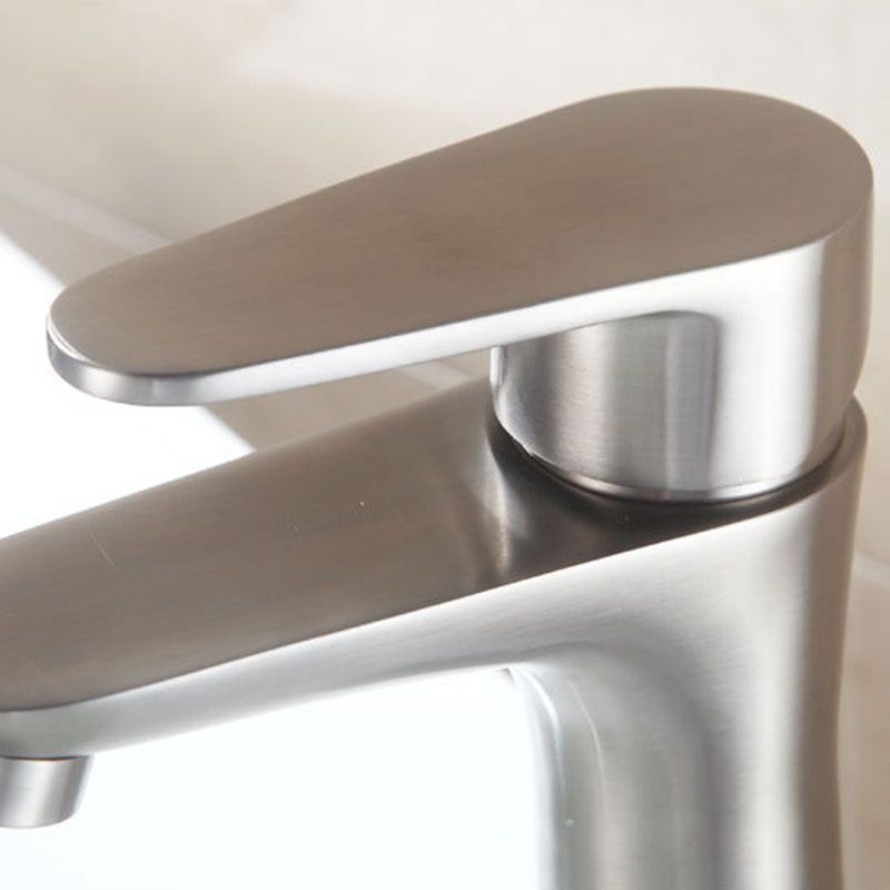 Avtoit | Contemporary Stainless Steel Sink Faucet Lever Handles Low Arc Sink Faucet