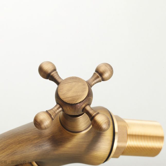 Avtoit | Vintage Widespread Bathroom Faucet Industrial Cross Handles Basin Faucet