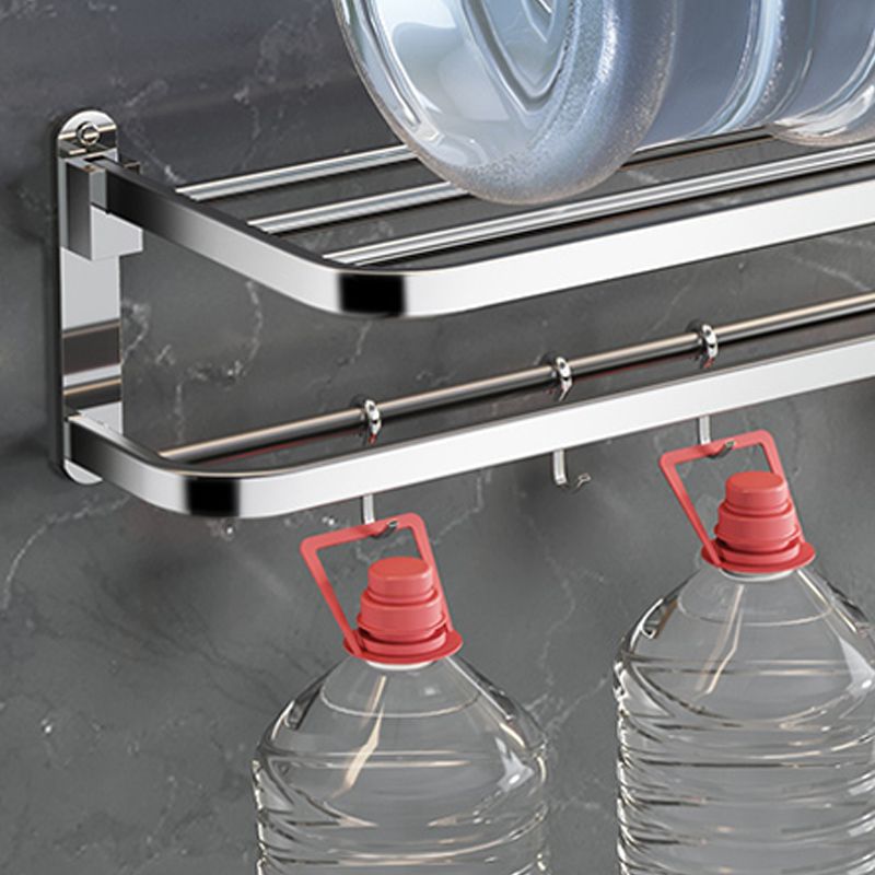 Avtoit | Polished Chrome Modern Bathroom Accessory Set in Stainless Steel with Bath Shelf/Towel Bar