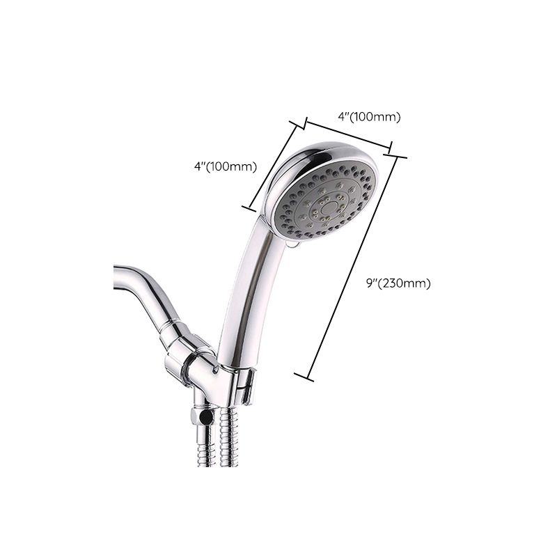 Avtoit | Round Handheld Showerhead in Silver Leak-Resistant Wall-Mounted Showerhead