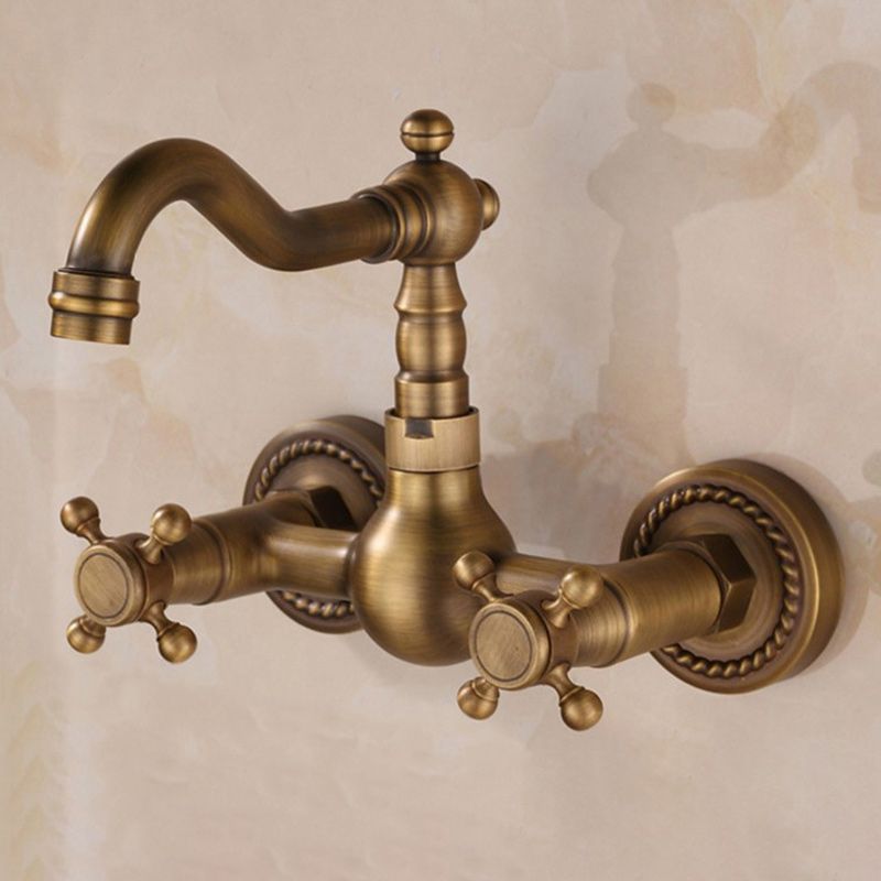 Avtoit | Wall-mounted fitting Glam Style Bathroom tap with 2 handles