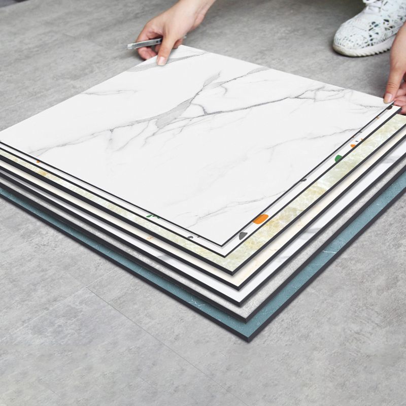 Avtoit | Modern PVC Peel and Stick Tile Floor Marble Look Mold Resistant Vinyl Tiles
