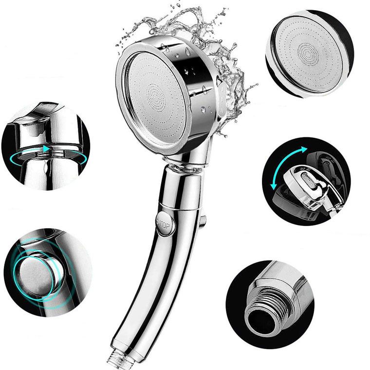 Avtoit | Contemporary Hand Shower Head Silver 3-Spray Pattern Wall Mounted Shower Head