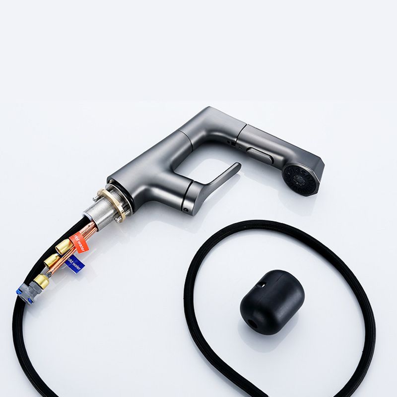 Avtoit | Contemporary Style Center Sink Faucets Lever Handles Faucets for Bathroom