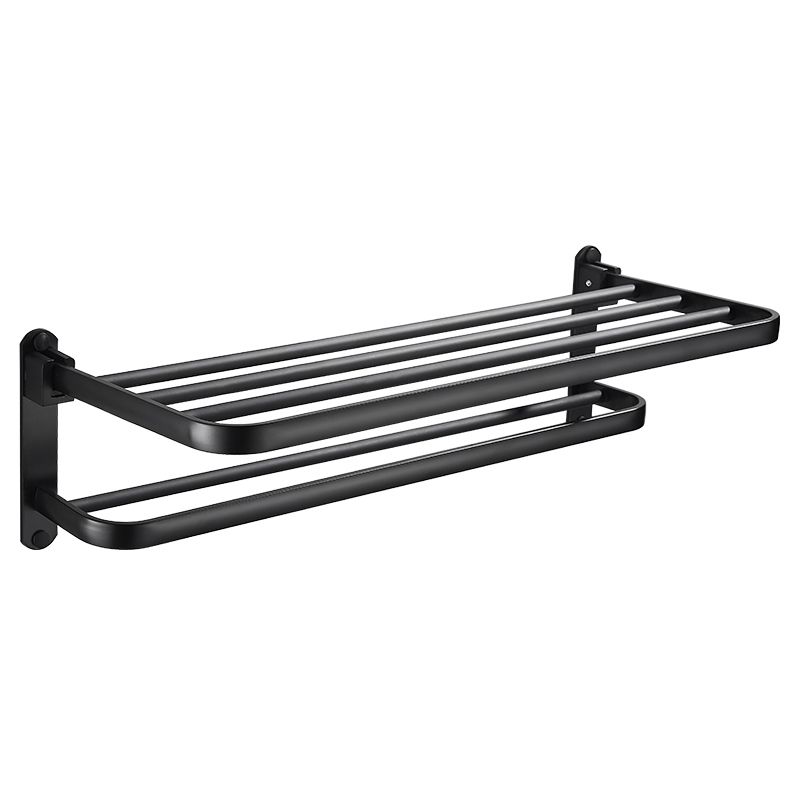 Avtoit | Modern Classic Bathroom Hardware Set Matte Black Bathrobe/Towel Bar & Bathroom Shelf