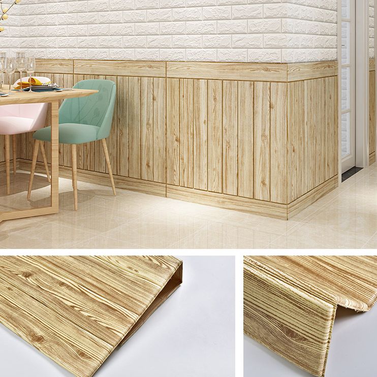 Avtoit | Modern Tin Wall Paneling Smooth Wall Ceiling Wood Plank Set of 6