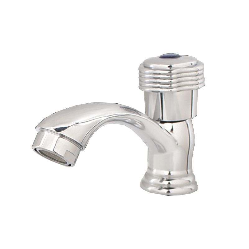 Avtoit | Contemporary Water Tap Knob Handle Low Arc Zinc Faucet in Silver