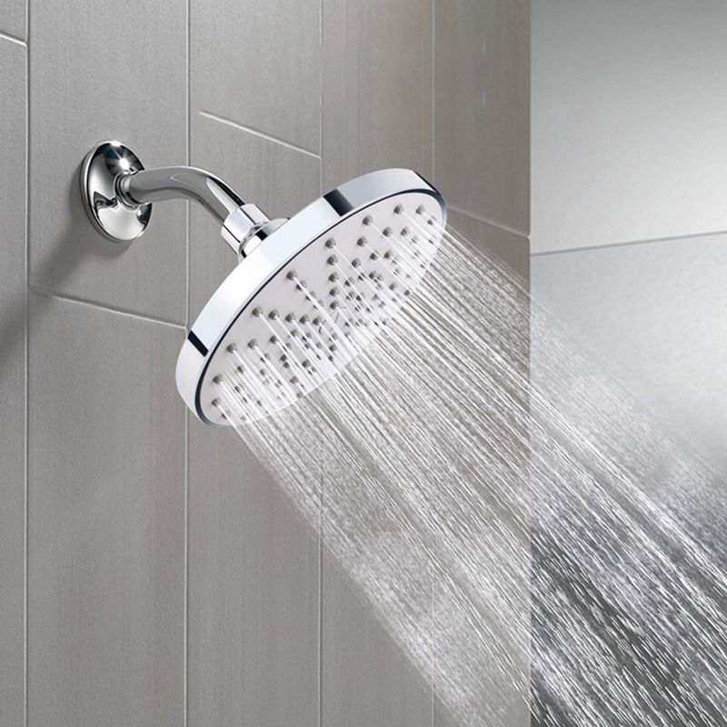 Avtoit | Round Fest Shower Head Silver Single Jet Wall Mounted Shower Head