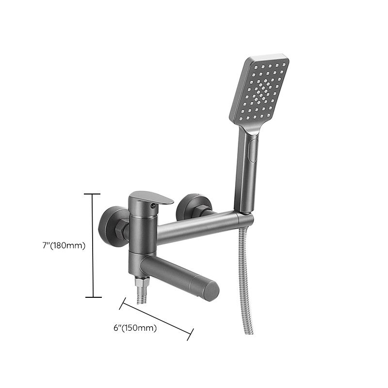 Avtoit | Modern Bathtub Edge Piece Single-Lever Wall-Mounted Bathtub Faucet with Hand Shower