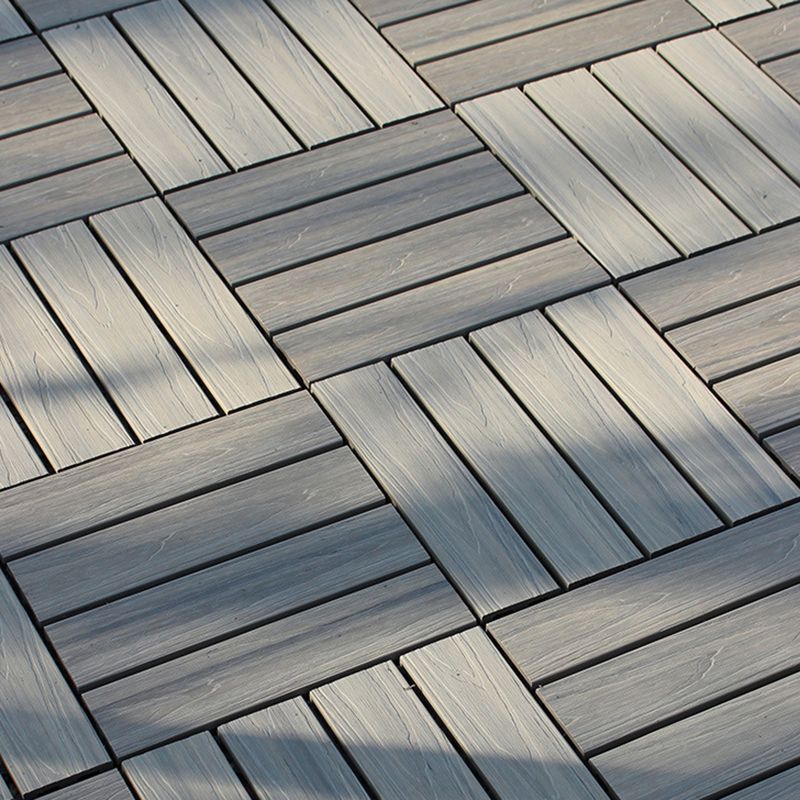 Avtoit | 12" X 12" 4-Slat Square PVC Floor Tiles Snap-Fit Installation Floor Tiles