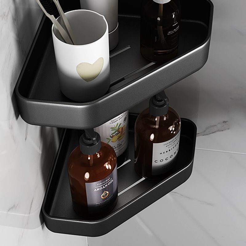Avtoit | Matt black bathroom accessories set Modern anti-rust 1/2/3-piece bathroom shelf