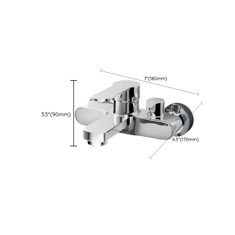 Avtoit | Popular Wall-Mounted Bathtub Faucet Fixed Lever Handle Bathtub Filler Trim