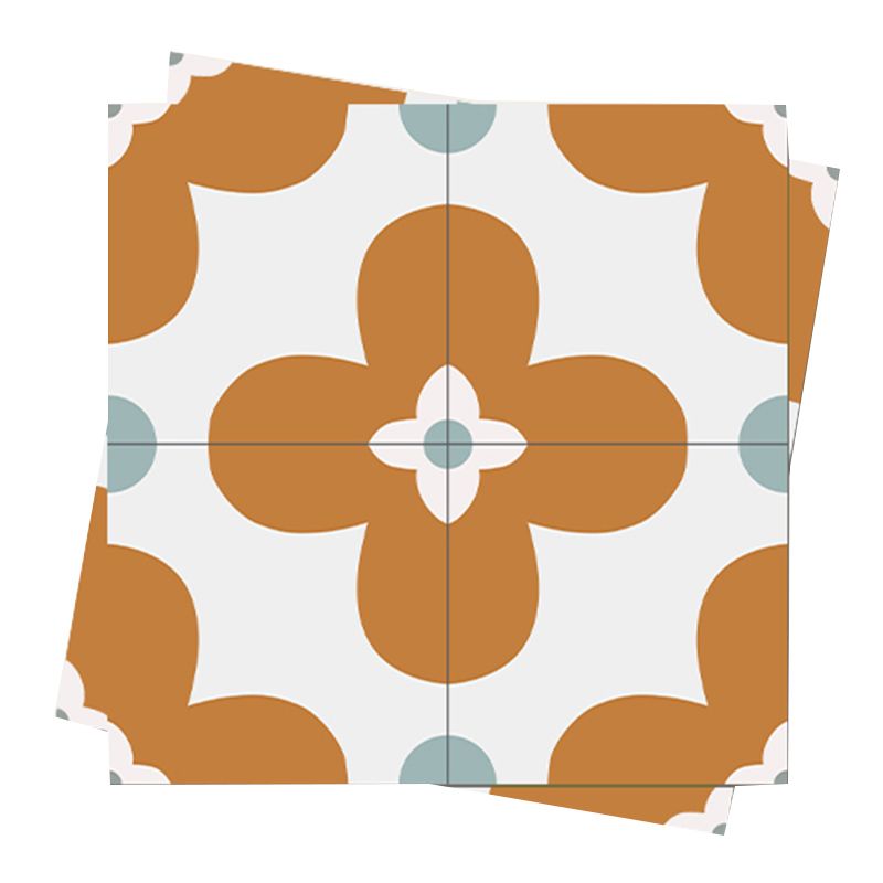 Avtoit | Square Inner Layer Vinyl Flooring Flower Pattern Peel and Stick Waterproof Vinyl Flooring