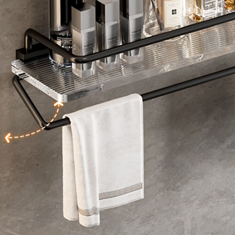 Avtoit | Black Bathroom Set Metallic & Acrylic Bathroom Accessories Set made of Stainless Steel Aluminium