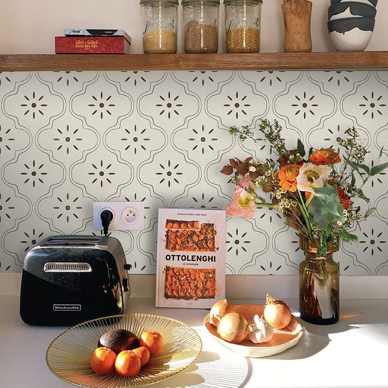 Avtoit | White Peel and Stick Tile Mosaic Tile Peel and Stick Backing 10 Pack