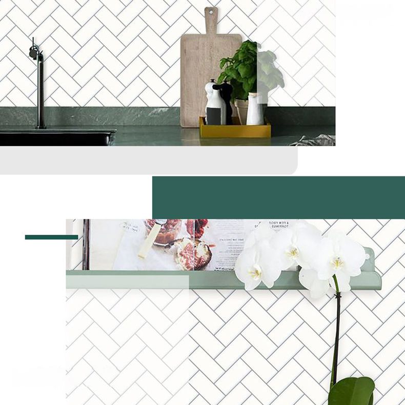 Avtoit | Square Peel & Stick Mosaic Tile Herringbone Peel and Stick Wall Tile