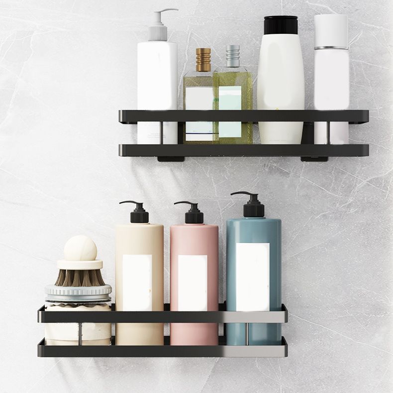 Avtoit | 2-piece bathroom shelf made of matte black metal bathroom hardware set