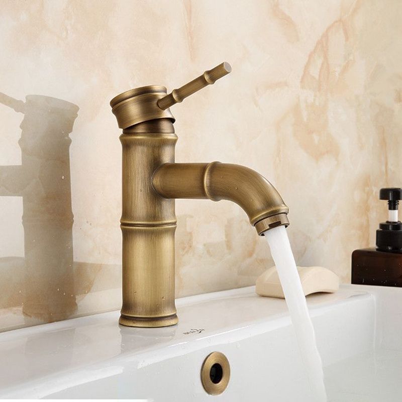 Avtoit | Farmhouse Brass Bathroom Faucet With Lever Handle Single Hole Sink Faucet