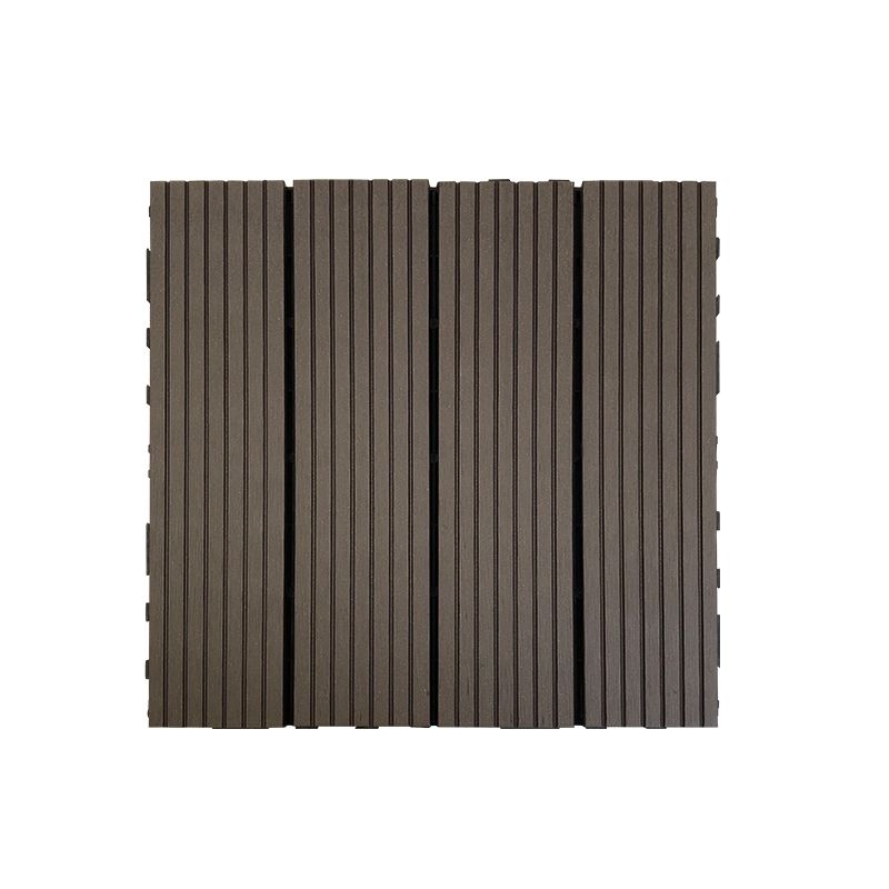 Avtoit | Composite Square Patio Tiles Interlocking Striped Pattern Patio Floor Tiles