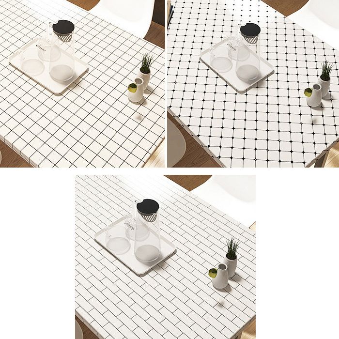 Avtoit | White Peel & Stick Tile Mirror Plastic Grid Wallpaper for Kitchen and Bathroom