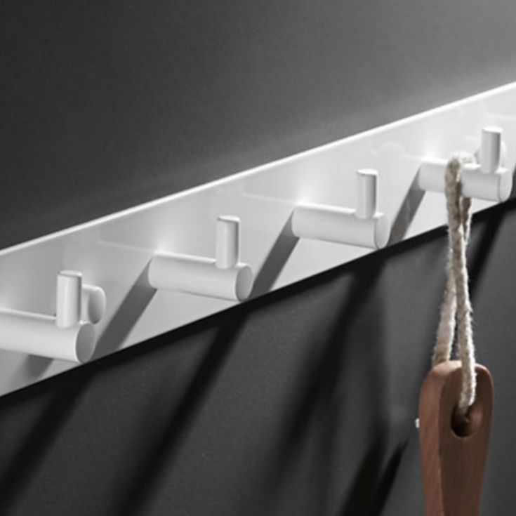 Avtoit | Aluminium Bathroom Accessories Set Modern White Bathroom Accessories Set