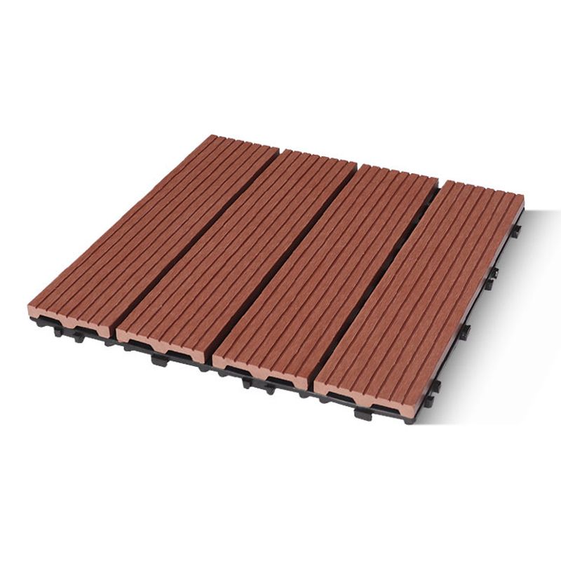 Avtoit | Contemporary Engineered Floor Tile Wire-Brushed Click-Lock Wood Floor for Patio Garden