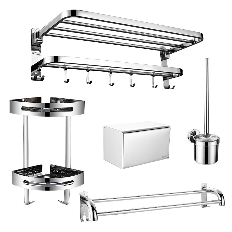 Avtoit | Silver/Black Bathroom Hardware Set Modern Bathroom Accessories Hardware Set