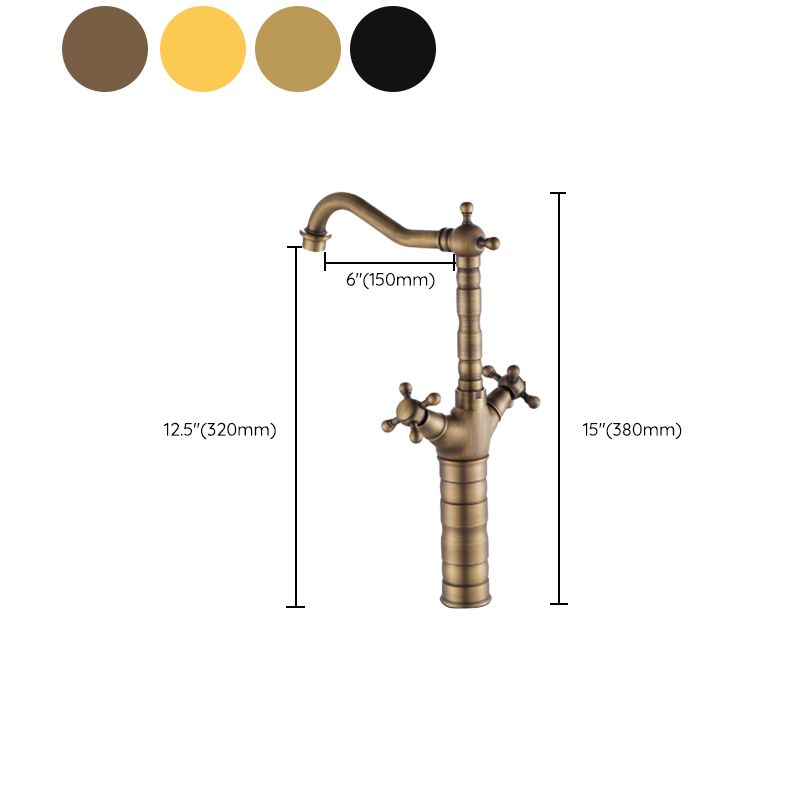 Avtoit | Deck Mounted Copper Roman Tub Faucet Double Handles Roman Tub Faucet Set