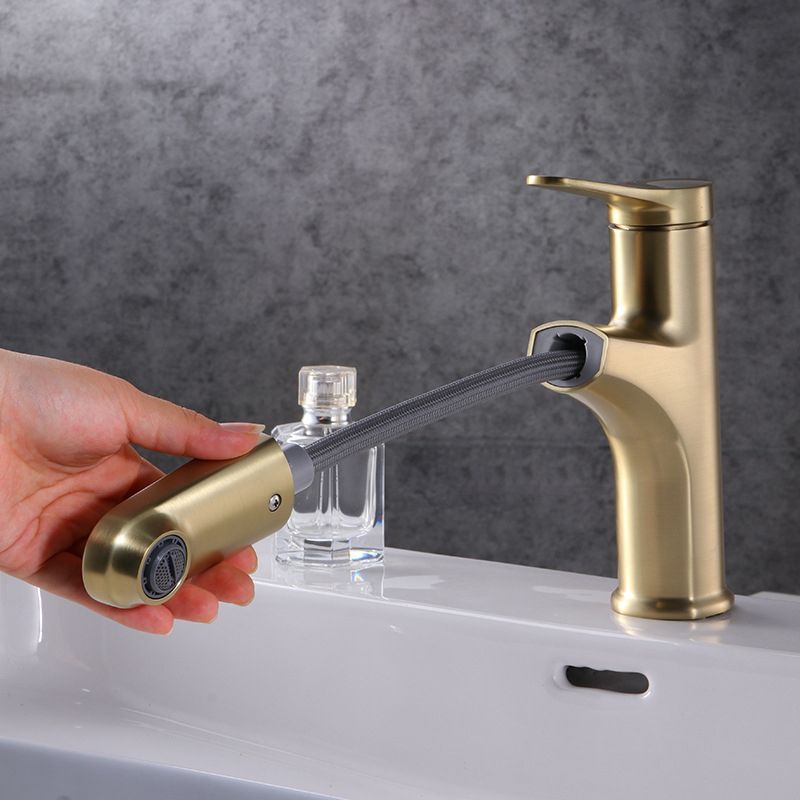 Avtoit | Contemporary Basin Faucet Copper Pure Color Single Lever Retractable Basin Faucet