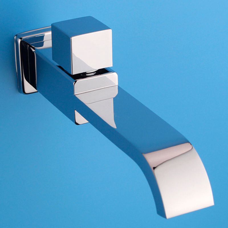 Avtoit | Contemporary Wall Mounted Bathroom Faucet Handle Knob Solid Brass Square Faucet