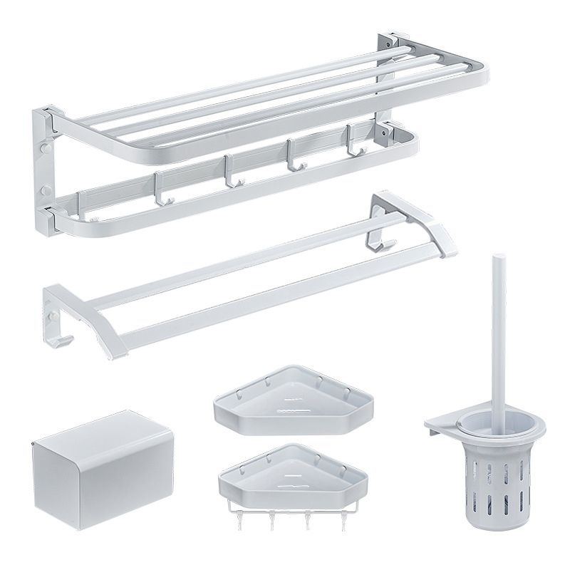 Avtoit | Modern Bathroom Accessory Set Towel Bar Bathroom Shelf White Bathroom Accessory Set