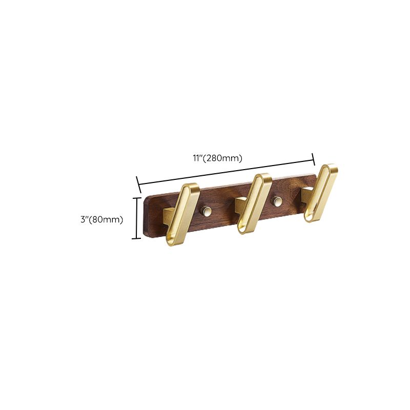 Avtoit | Wood and Aluminum Bath Hardware Set Golden Bathroom Accessory Set