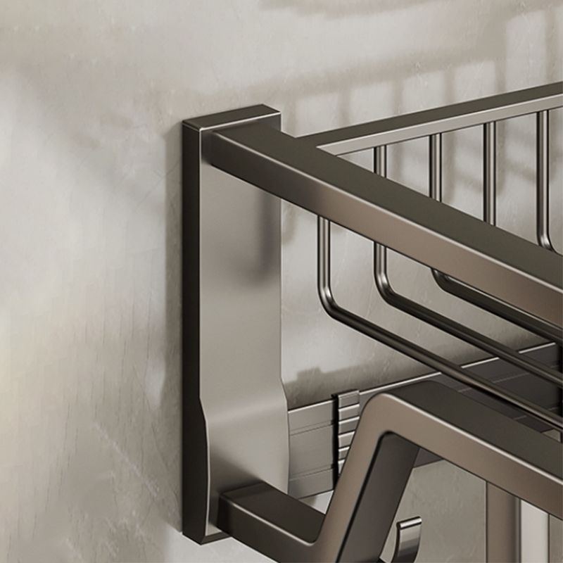 Avtoit | Contemporary bathroom accessory set made of matte stainless steel-aluminum with bathrobe hook/towel rail