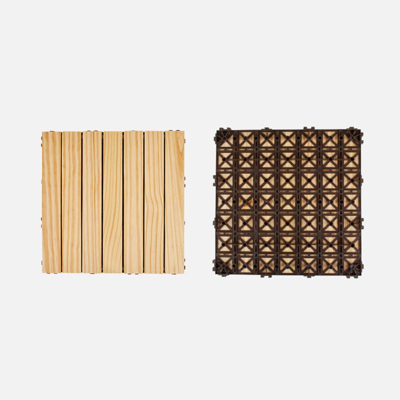 Avtoit | 7-Slat Square Wood Terrace Tiles Laying Pattern Outdoor Terrace Tiles
