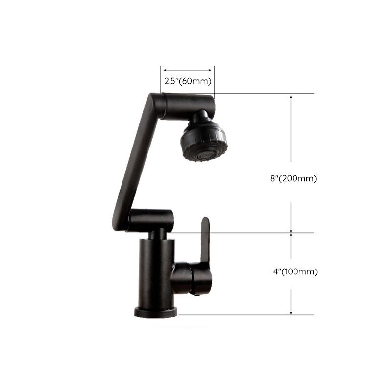Avtoit | Swivel Spout Bathroom Faucet Single Hole Basin Faucet with Lever Handle