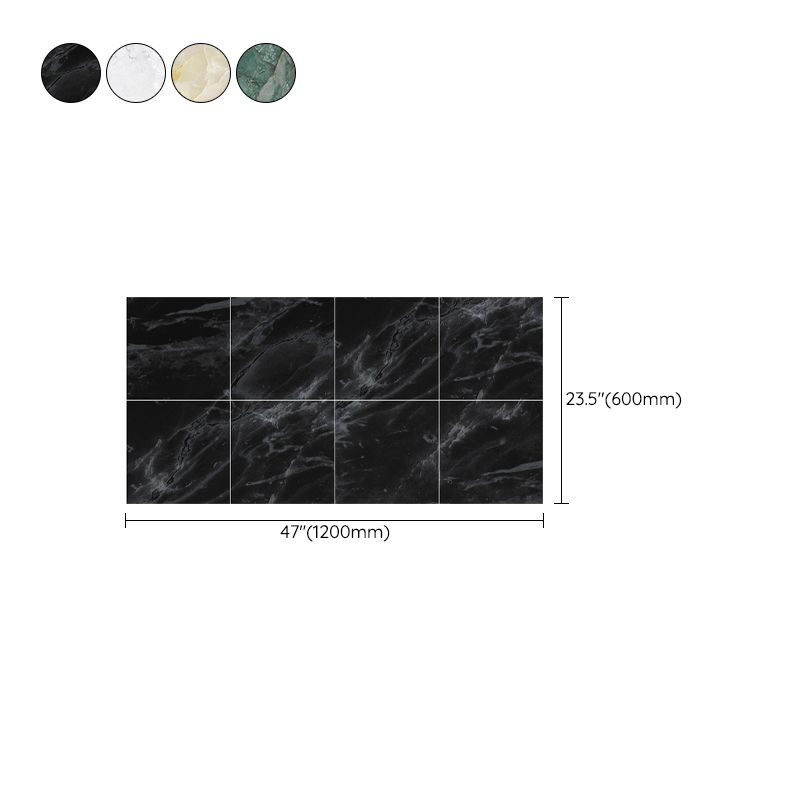 Avtoit | Peel and Stick Vinyl Floor Dark Gloss Vinyl Floor with Square Edge