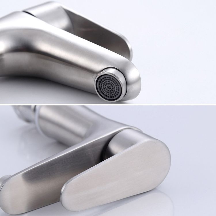 Avtoit | Modern Basin Tap Monochrome Center Mount Low Arc Faucet for Bathroom