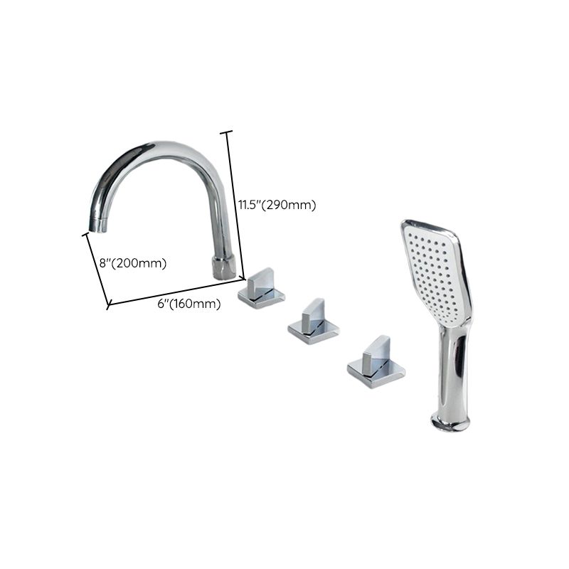Avtoit | Contemporary Style Bathroom Faucet Metal Deck Mounted Bathroom Faucet