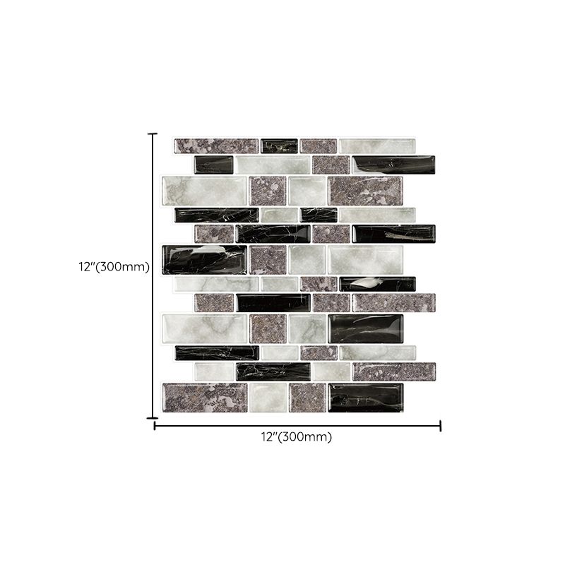 Avtoit | 12"x 12" Resin Mosaic Tiles Square Self-Adhesive Tiles for Backsplash & Wall Tile
