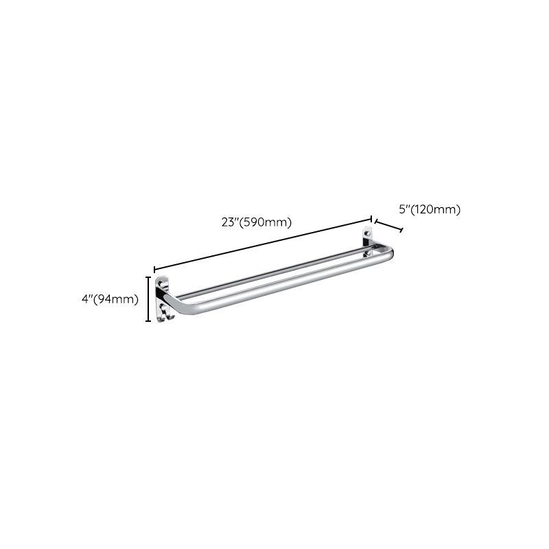 Avtoit | Chrome Modern Bathroom Hardware Set Stainless Steel Towel Hook/Towel Rail & Bathroom Shelf
