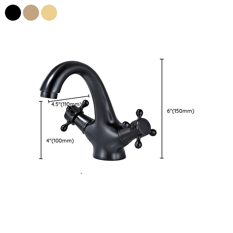 Avtoit | Bathroom Accessories Faucet Double Cross Handle Low Arc Industrial Sink Faucet