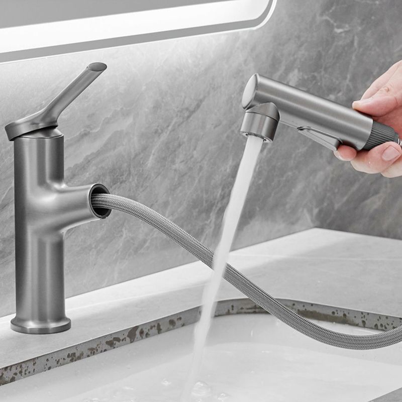 Avtoit | Modern Style Extendable Vessel Faucet Single Handle Low Arc Copper Vessel Faucet
