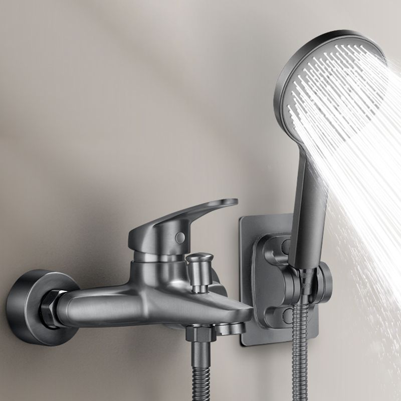 Avtoit | Solid Bathtub Faucet Handheld Shower Hose Lever Handle Wall-Mounted 2 Holes Bathtub Fill Valve