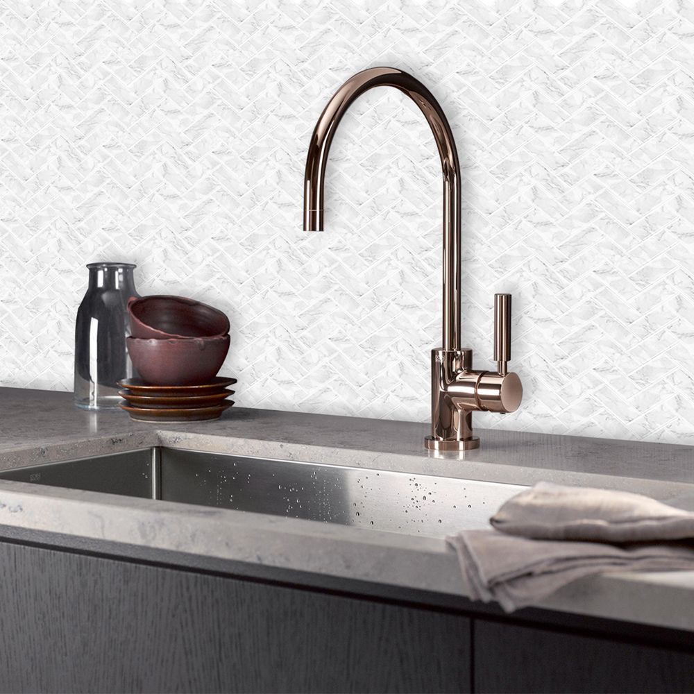 Avtoit | Square Peel & Stick Mosaic Tile Herringbone Peel and Stick Wall Tile