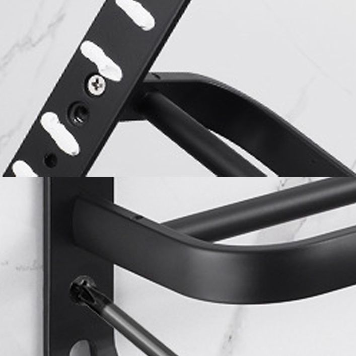 Avtoit | Modern Aluminum Bathroom Accessory Set Matte Black Bathroom Shelf/Towel Holder/Paper Holder