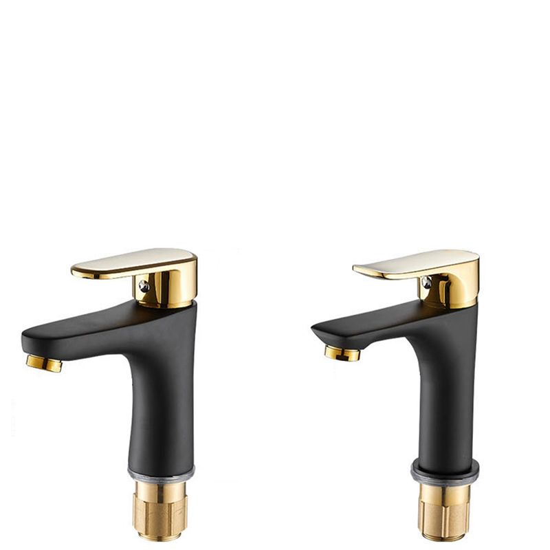 Avtoit | Black-Gold Vessel Sink Faucet Lever Handle Low Arc Vessel Faucet