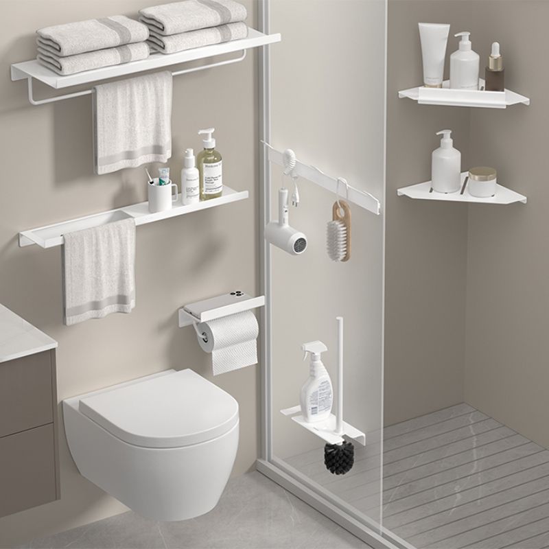Avtoit | Modern White Bathroom Accessory Set Bathroom Shelf Paper Holder Bathroom Accessory Kit