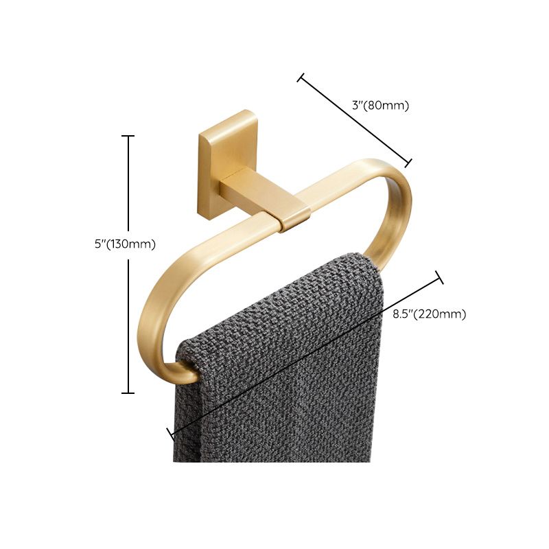 Avtoit | Golden Modern 5-piece Bathroom Accessories Set Brushed Brass Towel Holder/Paper Holder